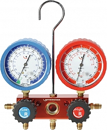 Двухпозиционный аналоговый манометрический коллектор для хладагентов R22, R134A, R407C, R404A Rothenberger 1/4 SAE Двухпозиционный аналоговый манометрический коллектор для хладагентов R22, R134A, R407C, R404A Rothenberger 1/4 SAE