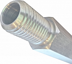 Наружная резьба шестигранного алюминиевого удлинителя для алмазной коронки Kern 1 1/4 UNC, 300 мм